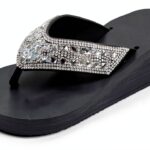 Ciabatte Infradito Donna con Tacco Zeppa – Bianco, Nero – 36‑40 EU-0