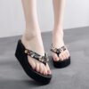 Ciabatte Infradito ZYYCAOMFF Sandali Tacco 3-6 cm Suola Antisciv-2