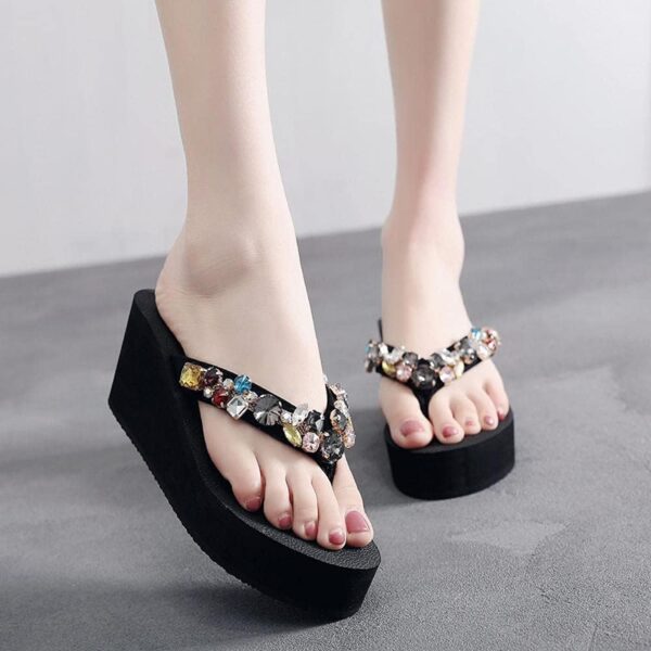Ciabatte Infradito ZYYCAOMFF Sandali Tacco 3-6 cm Suola Antisciv-2