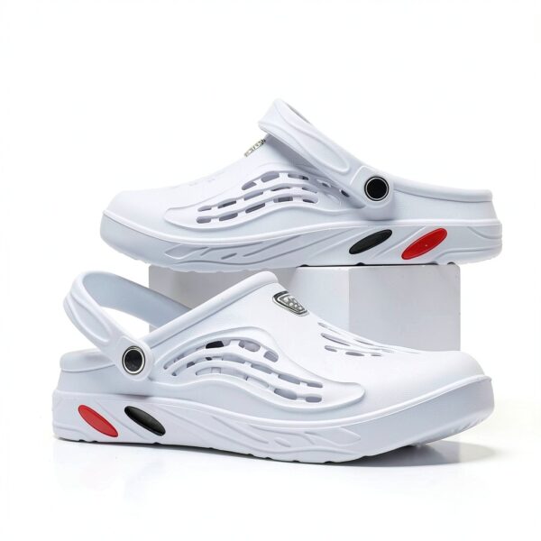 Ciabatte Infradito Pantofola Sandali Sandali da Uomo Infradito Pantofole alla Moda Scarpe con Foro Scarpe da Giardino da Uomo Sandali Piatti da Spiaggia-3