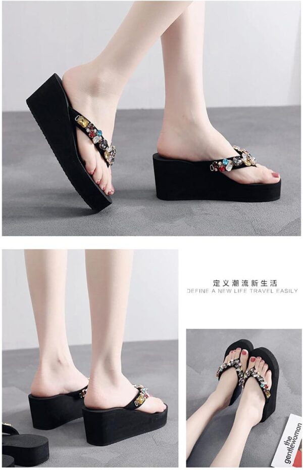 Ciabatte Infradito ZYYCAOMFF Sandali Tacco 3-6 cm Suola Antisciv-4