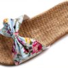 Ciabatte Infradito Pantofola Sandali Pantofole Da Donna Floreale Bowknot Lino Infradito Sandali Da Spiaggia Pantofole Con Zeppa Scarpe Da Donna-0