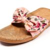 Ciabatte Infradito Pantofola Sandali Pantofole Da Donna Floreale Bowknot Lino Infradito Sandali Da Spiaggia Pantofole Con Zeppa Scarpe Da Donna-2