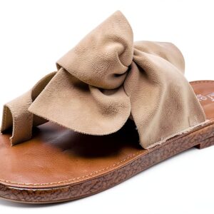 Moda Ciabatte Infradito Donna Bowknot Sandali Casual 41-43 EU-0