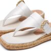 Stuart Weitzman Sandalo Espadrillas con Fibbia Perla Crema-4