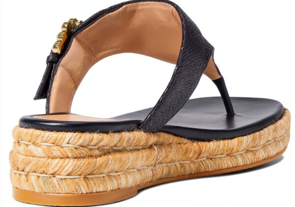 Stuart Weitzman Sandalo Espadrillas con Fibbia perla Nero-3
