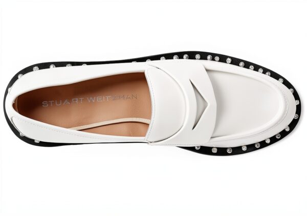 Stuart Weitzman Mocassini Reverie Donna, bianco, 38 EU-1