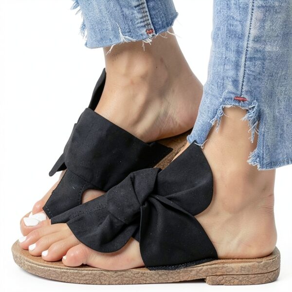 Moda Ciabatte Infradito Donna Bowknot Sandali Casual 41-43 EU-5