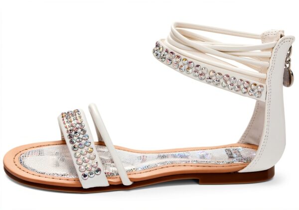 Sandali da Bambina STUART WEITZMAN Atlantis Bianco, suola gomma,-6