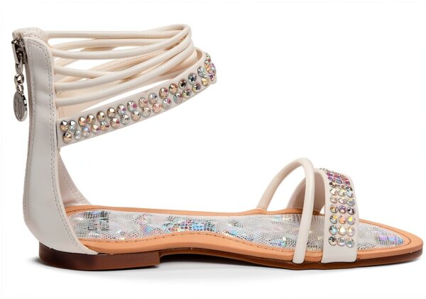 Sandali da Bambina STUART WEITZMAN Atlantis Bianco, suola gomma,-5