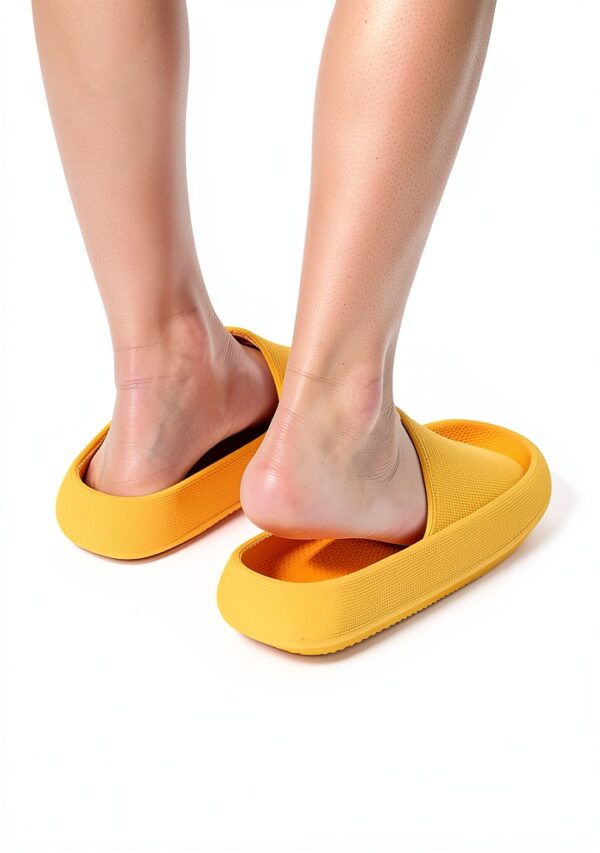 Ciabatte Infradito Donna Tacco Alto Plateau Arancione Taglia 7-1