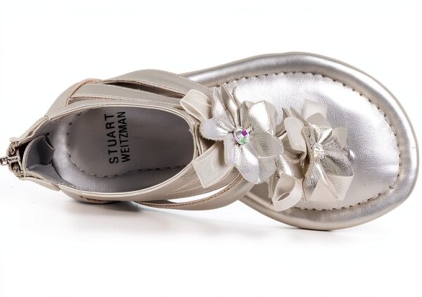Stuart Weitzman Sandali per Bambine Argento con Cerniera-4