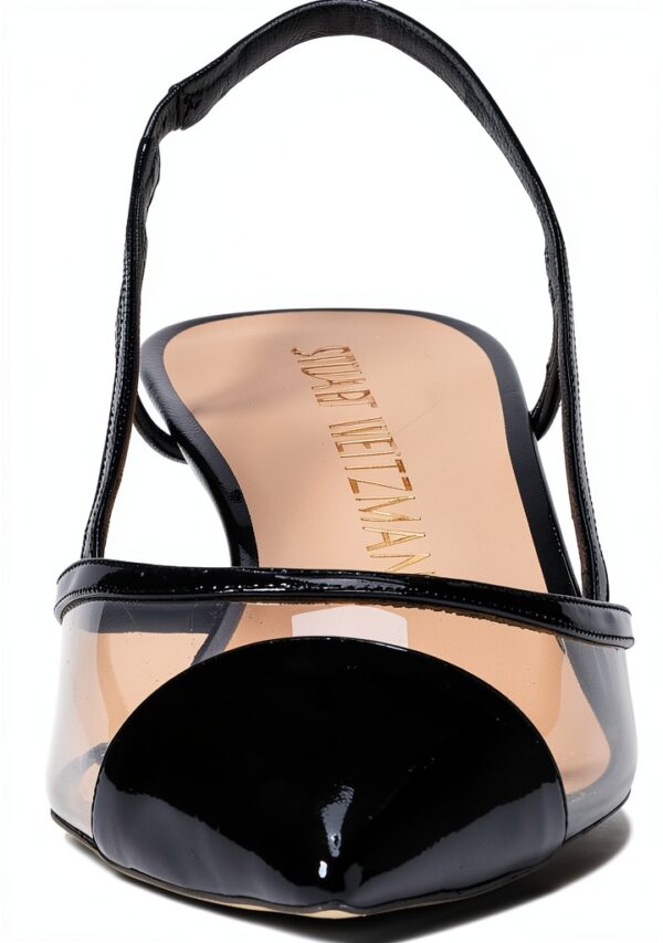 Stuart Weitzman Mondrian 50 Slingback Nero Flanella Donna-1