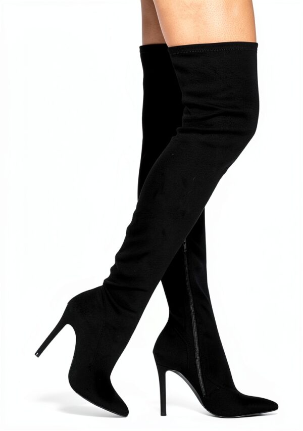Stivali da donna Lutalica camoscio elasticizzato punta a stiletto-6