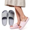 Ciabatte Infradito Donna Tacco Alto Plateau Arancione Taglia 7-5