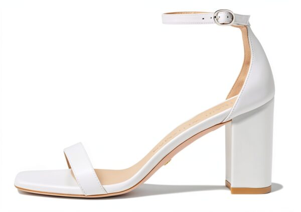 Sandali Stuart Weitzman Nudistcurve 75 Block Donna Bianco 38.5 EU-2