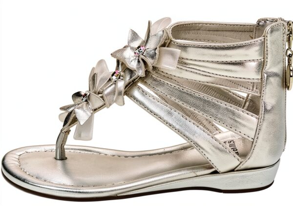 Stuart Weitzman Sandali per Bambine Argento con Cerniera-6