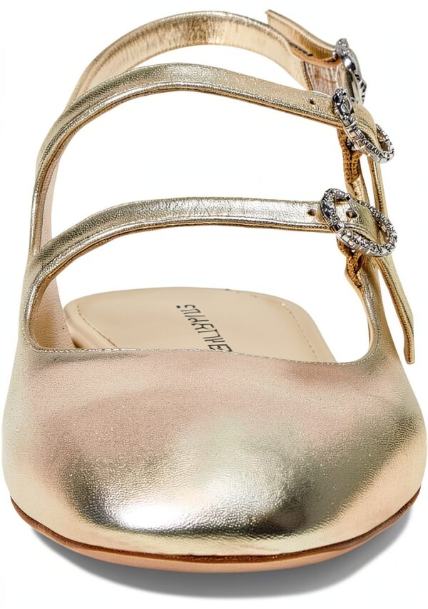 Stuart Weitzman Claris MJ Slingback Ballerine Donna Oro Chiaro-1