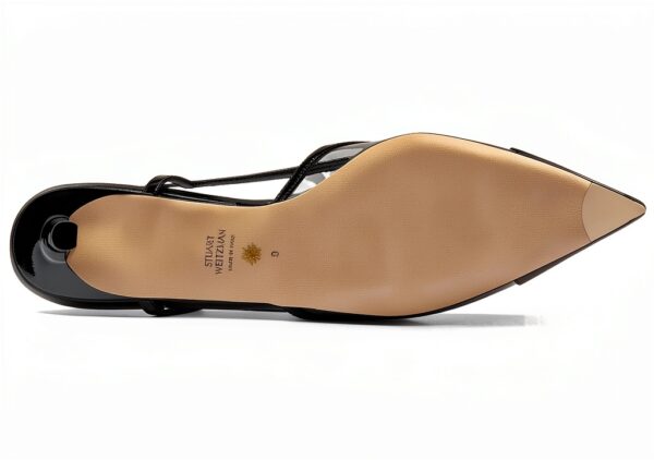 Stuart Weitzman Mondrian 50 Slingback Nero Flanella Donna-2