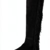 Stuart Weitzman Donna 5050 Stivali Fringe in Nero - Taglia 39.5 EU-3