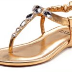 Sandali STUART WEITZMAN Bella Oro Metallizzato taglia 32 EU-0