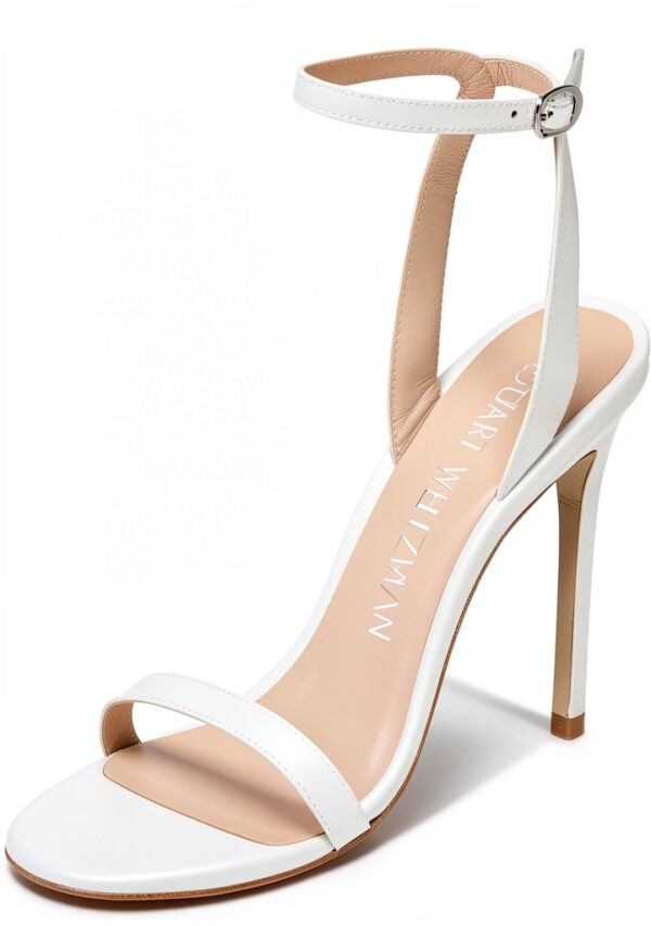 Stuart Weitzman Sandali Barelynude 100 Donna Bianco Tacco Stiletto-0