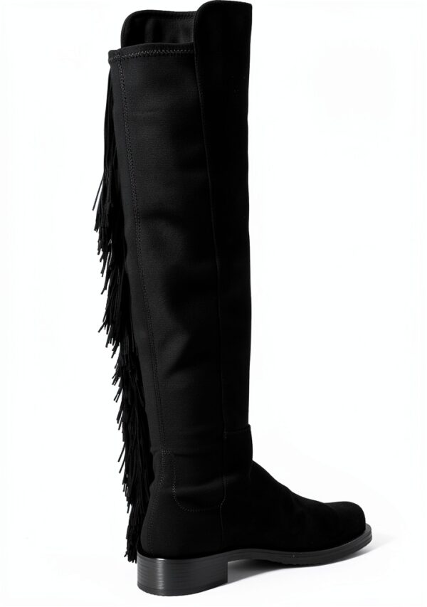 Stuart Weitzman Donna 5050 Stivali Fringe in Nero - Taglia 39.5 EU-4