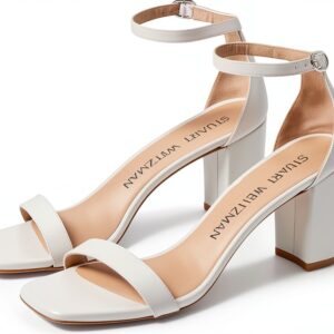 Sandali Stuart Weitzman Nudistcurve 75 Block Donna Bianco 38.5 EU-0