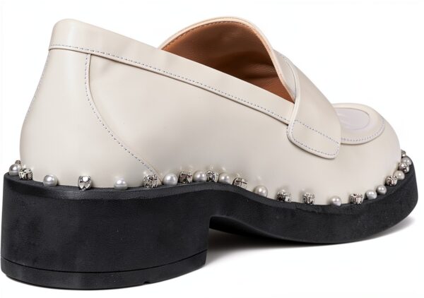 Stuart Weitzman Mocassini Reverie Donna, bianco, 38 EU-4