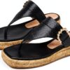 Stuart Weitzman Sandalo Espadrillas con Fibbia perla Nero-4