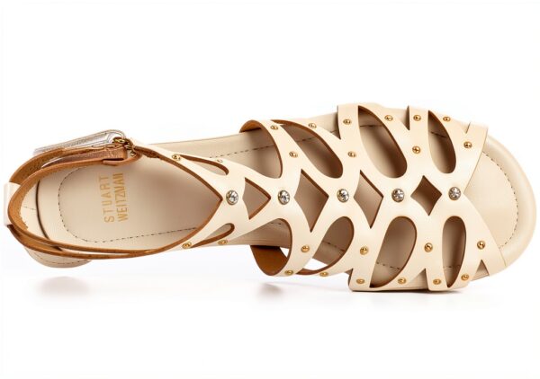 Sandali per bambine Stuart Weitzman Golddigger Bianco 34/28/30 EU-4