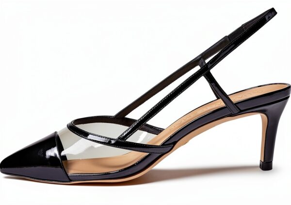 Stuart Weitzman Mondrian 50 Slingback Nero Flanella Donna-0