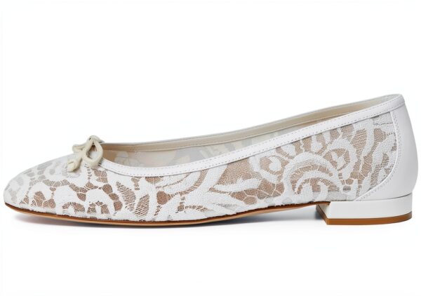Stuart Weitzman Ballerine Arabella Donna Bianco-3
