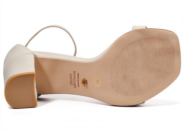 Sandali Stuart Weitzman Nudistcurve 75 Block Donna Bianco 38.5 EU-1