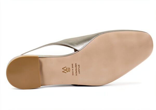 Stuart Weitzman Claris MJ Slingback Ballerine Donna Oro Chiaro-2