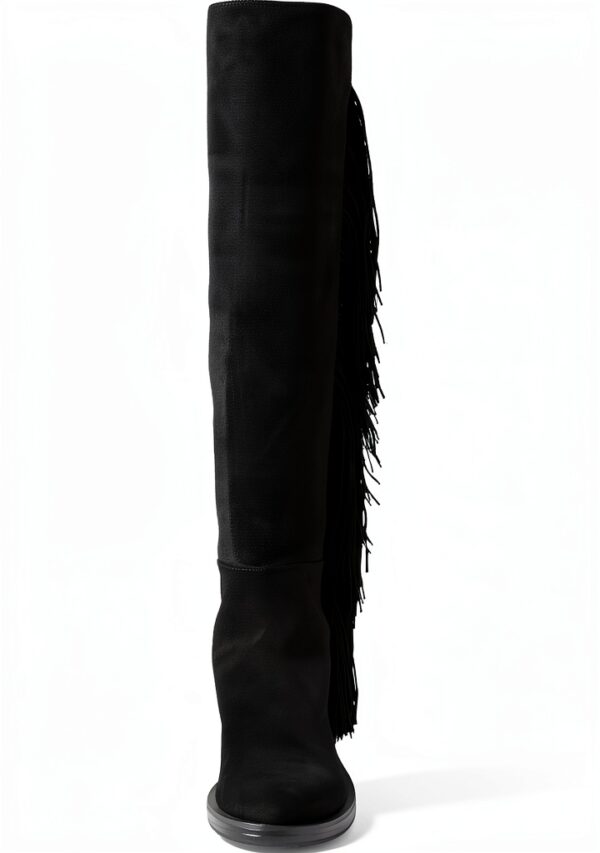 Stuart Weitzman Donna 5050 Stivali Fringe in Nero - Taglia 39.5 EU-1