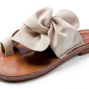 Ciabatte Infradito Donna Bowknot Sandali Casual Tinta Unita 41 EU-0
