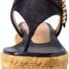 Stuart Weitzman Sandalo Espadrillas con Fibbia perla Nero-1