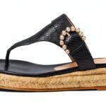 Stuart Weitzman Sandalo Espadrillas con Fibbia perla Nero-0