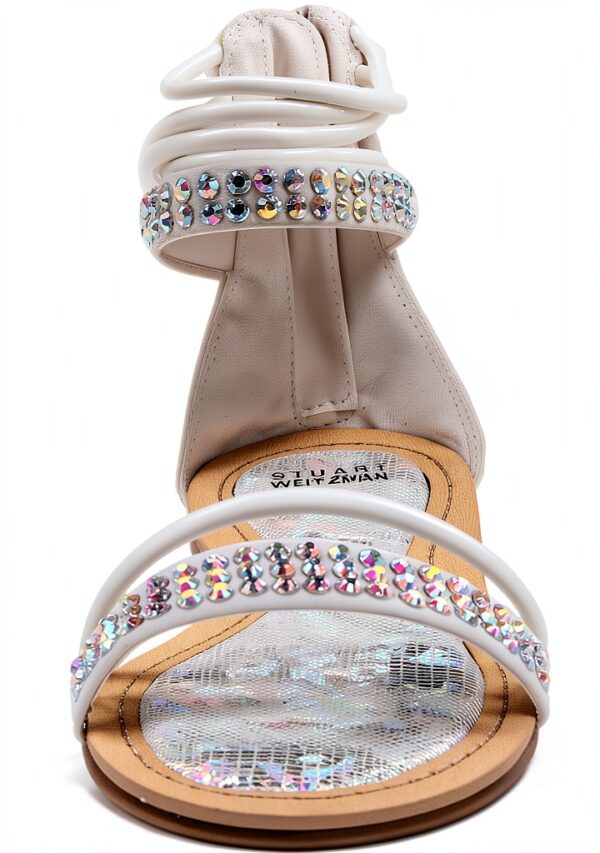 Sandali da Bambina STUART WEITZMAN Atlantis Bianco, suola gomma,-1