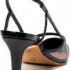 Stuart Weitzman Mondrian 50 Slingback Nero Flanella Donna-3
