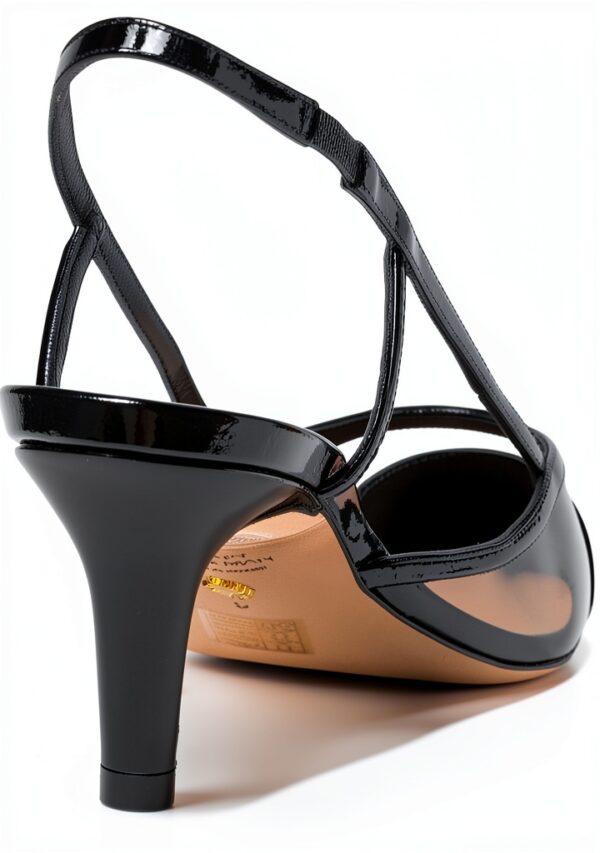 Stuart Weitzman Mondrian 50 Slingback Nero Flanella Donna-3