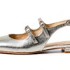 Stuart Weitzman Claris MJ Slingback Ballerine Donna Oro Chiaro-3