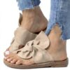 Ciabatte Infradito Donna Bowknot Sandali Casual Tinta Unita 41 EU-2