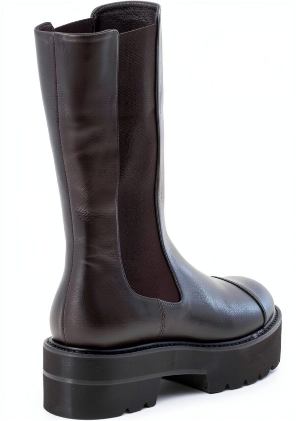 STUART WEITZMAN Stivaletto Elasticizzato Presley Ultralift in Pelle Nero con Platform. Tacco 5 cm Color Nero Size 41-2