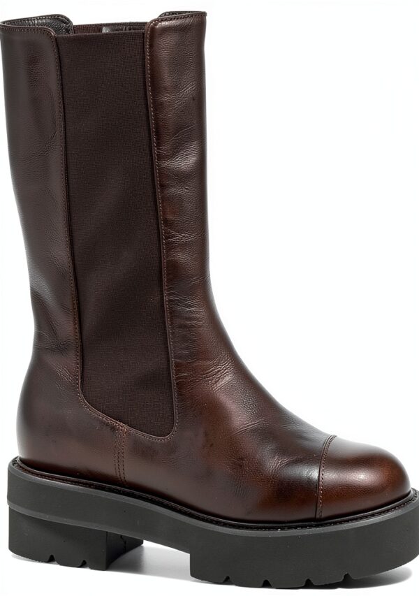 STUART WEITZMAN Stivaletto Elasticizzato Presley Ultralift in Pelle Nero con Platform. Tacco 5 cm Color Nero Size 41-0