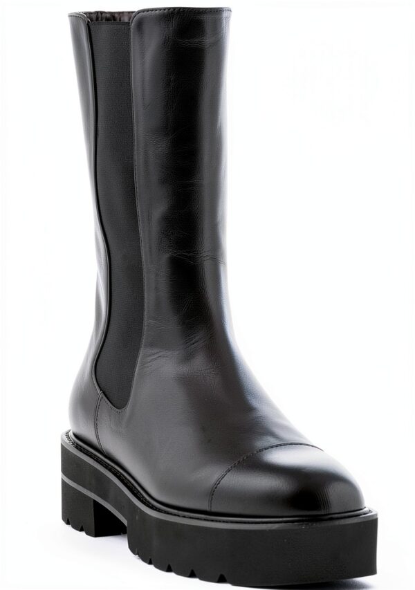 STUART WEITZMAN Stivaletto Elasticizzato Presley Ultralift in Pelle Nero con Platform. Tacco 5 cm Color Nero Size 41-1
