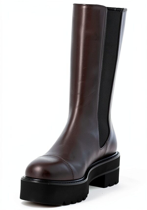 STUART WEITZMAN Stivaletto Elasticizzato Presley Ultralift in Pelle Nero con Platform. Tacco 5 cm Color Nero Size 41-5