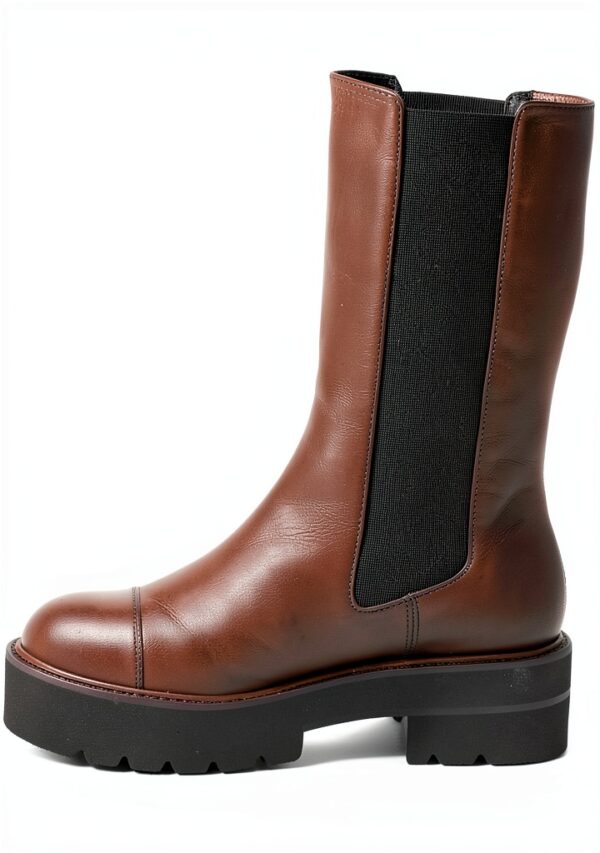 STUART WEITZMAN Stivaletto Elasticizzato Presley Ultralift in Pelle Nero con Platform. Tacco 5 cm Color Nero Size 41-4